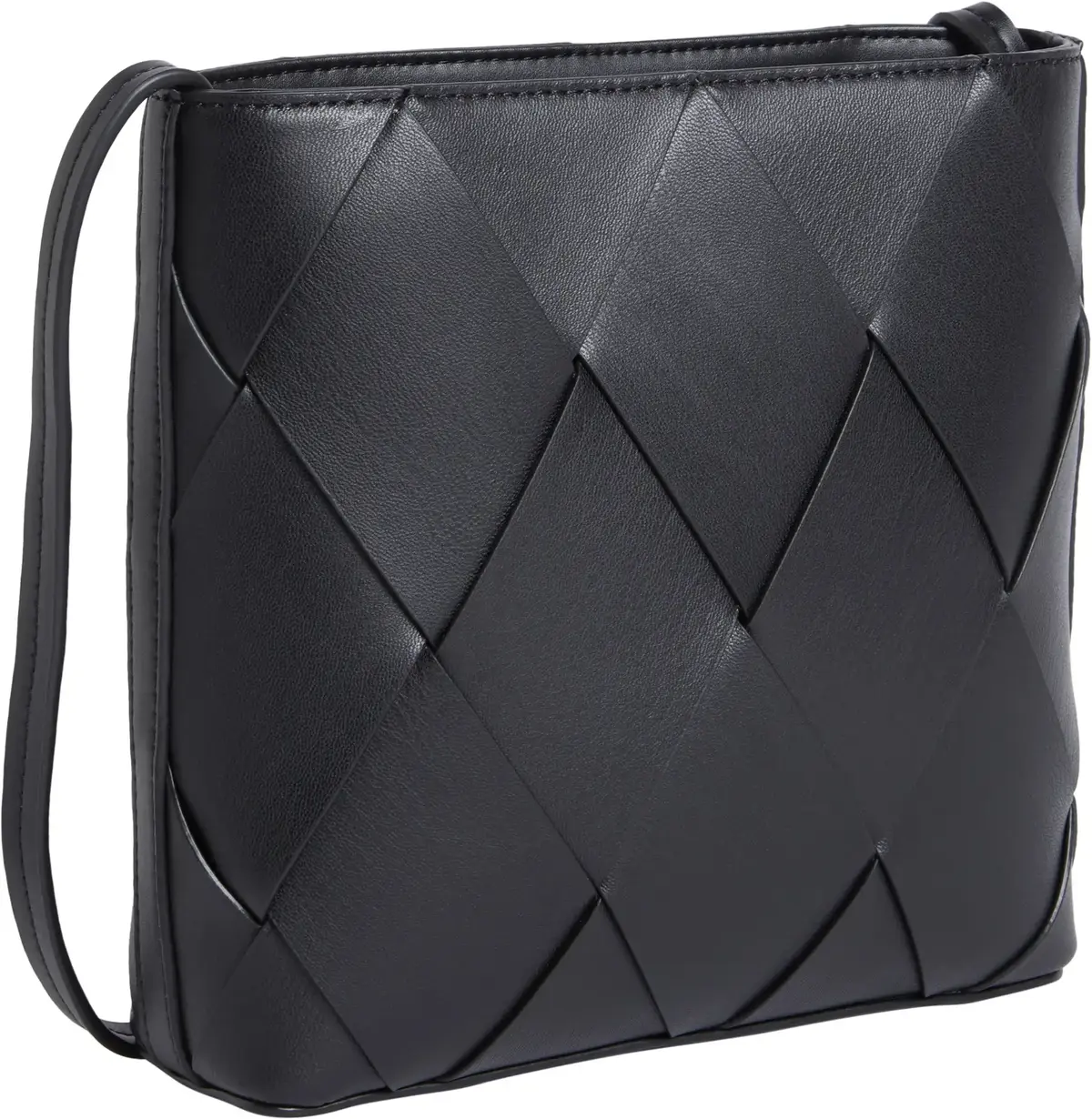 Calvin Klein CK WOVEN SQUARE CROS, BEH Siyah Kadın Çanta