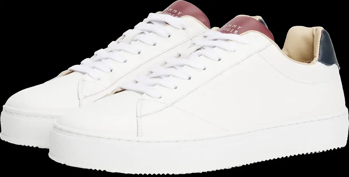 Tommy Hilfiger PREMIUM CUPSOLE LEAT, 0K5 Beyaz Erkek Spor Ayakkabı & Sneaker