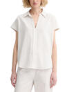 Calvin Klein LINEN CKS SS CLASSIC, GNA, XXS Bej Kadın Gömlek