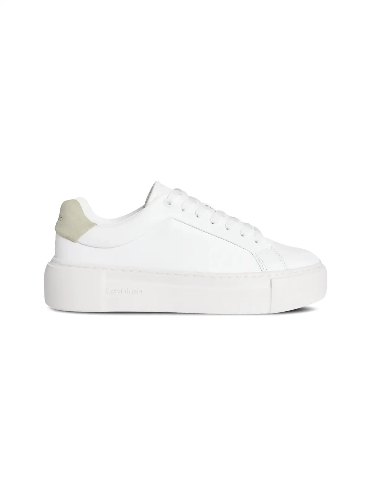 Calvin Klein FF CUPSOLE LACE UP L, 0K6 Beyaz Kadın Spor Ayakkabı & Sneaker