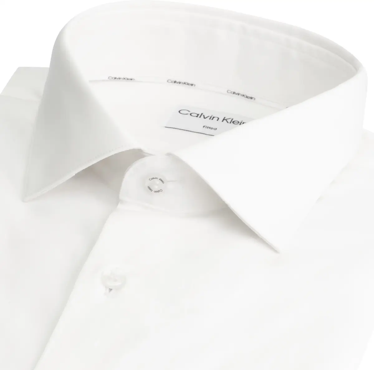 Calvin Klein POPLIN STRETCH REGUL, YAF Beyaz Erkek Gömlek