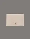 Calvin Klein MIN MONOGRAM 6CC FLAP CARDCASE Bej Kadın Cüzdan