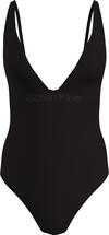 Calvin Klein PLUNGE ONE PIECE Kadın Siyah Mayo