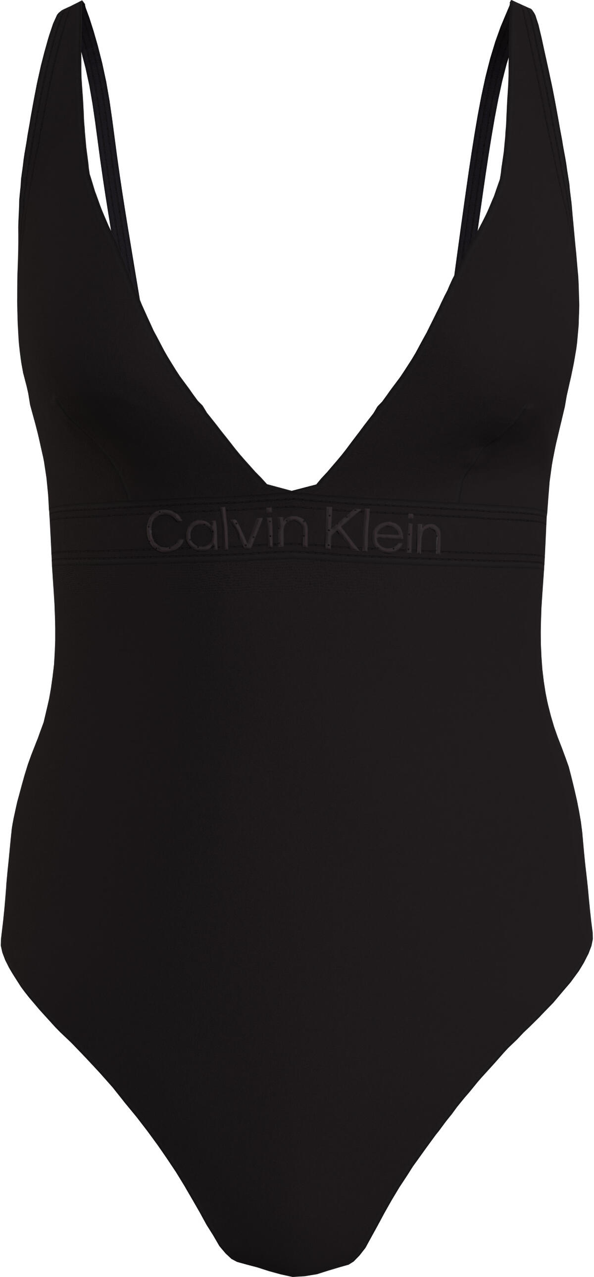 Calvin Klein PLUNGE ONE PIECE Kadın Siyah Mayo