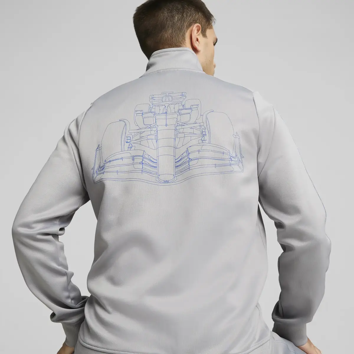 Puma MAPF1 MT7 Track Jacket Gri Erkek Fermuarlı Sweatshirt