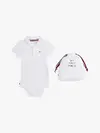 Tommy Hilfiger POLO BODY GIFTPACK, YBR Beyaz Bebek Tulumu