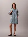 Calvin Klein DENIM SHIRTDRESS CK DISTRESSED I Mavi Kadın Elbise