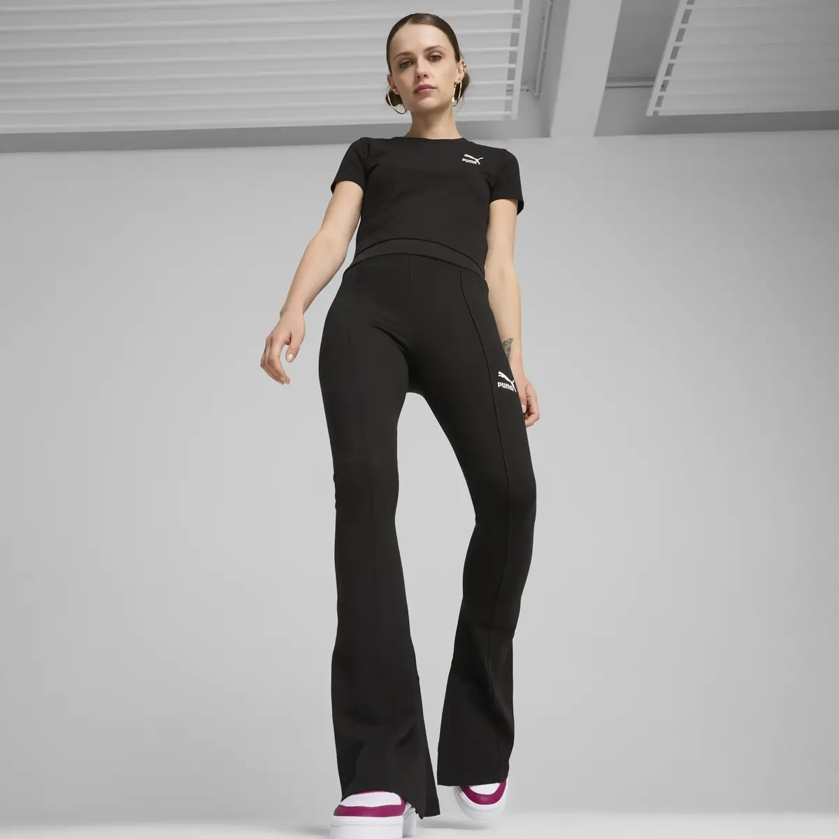 Puma CLASSICS Flared Leggings Siyah Kadın Tayt
