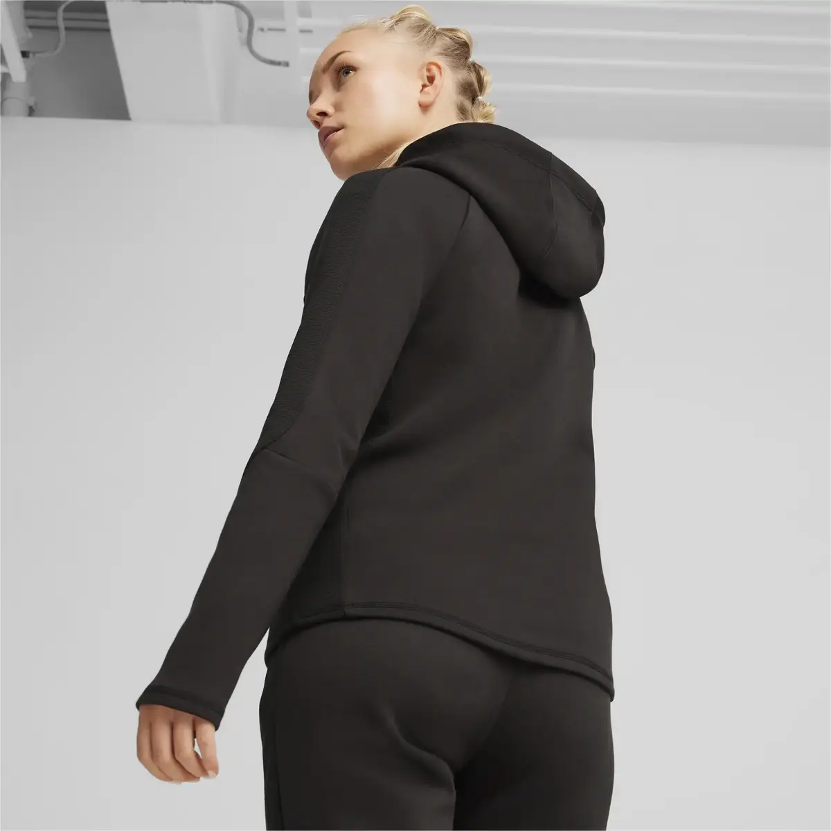 Puma EVOSTRIPE FZ Hoodie Siyah Kadın Sweatshirt
