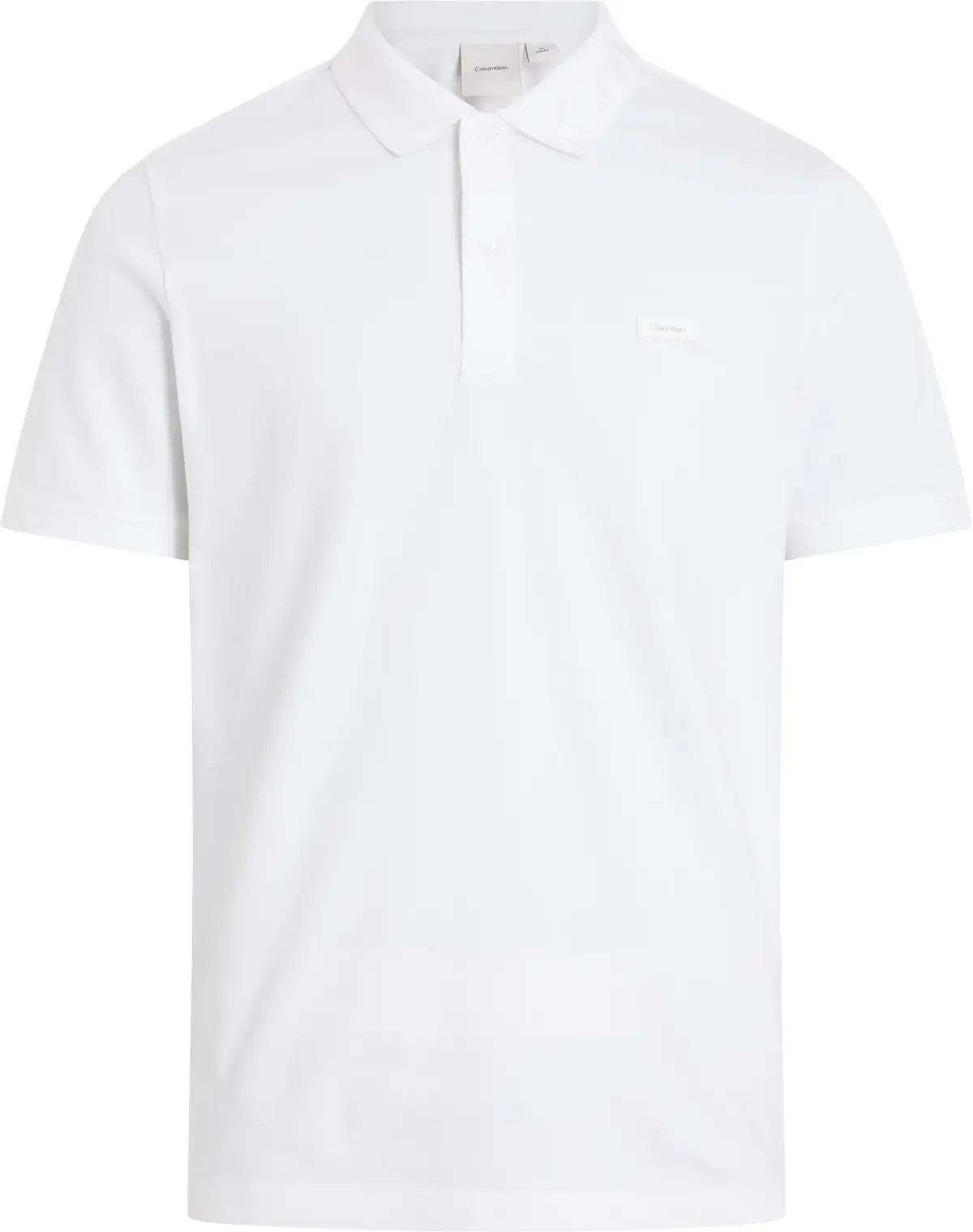 Calvin Klein STRETCH PIQUE LOGO C, YAF Beyaz Erkek T-Shirt & Polo