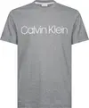 Calvin Klein COTTON FRONT LOGO T- Erkek Gri T-Shirt