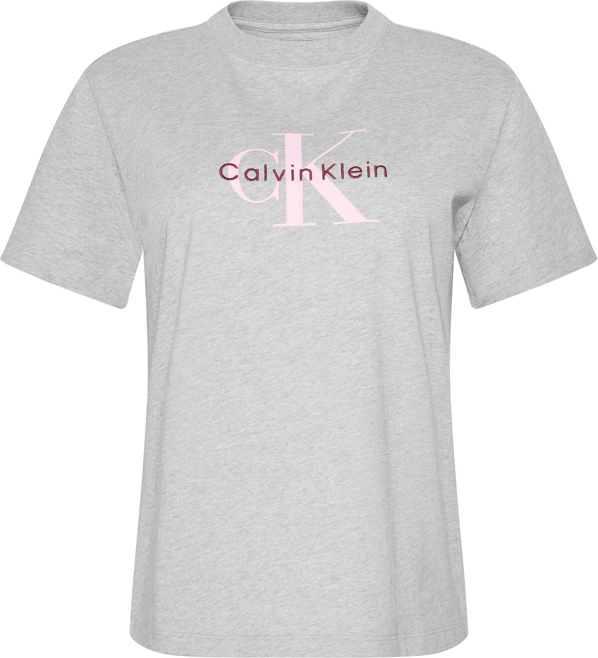 Calvin Klein HERO SS CLASSIC MONOLOGO CN TEE Gri Kadın T-Shirt