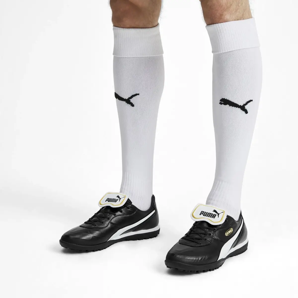KING Top TT Puma Black-Puma White Erkek Halı Saha Ayakkabı