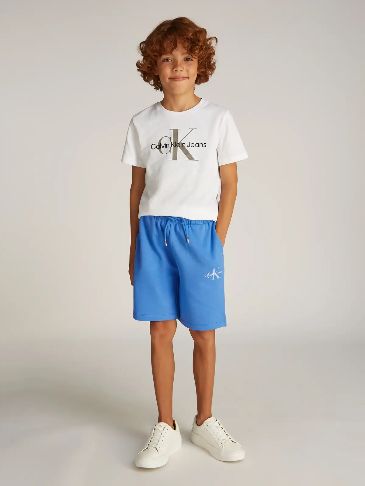 Calvin Klein MONOGRAM RELAXED SHO Mavi Çocuk Şort