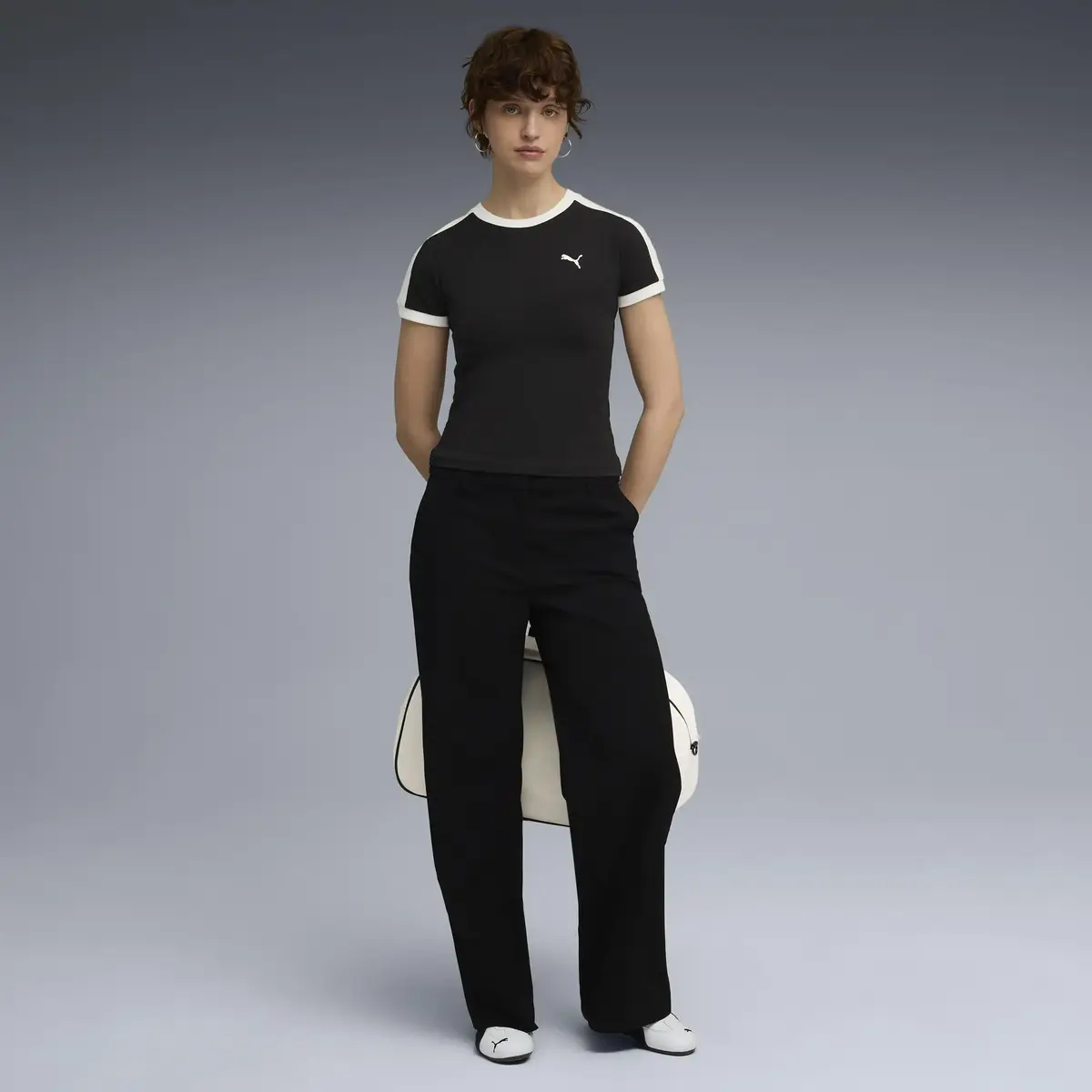Puma T7 Slim Tee Siyah Kadın T-Shirt
