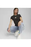 Puma SWxP PUMA WORLDWIDE Graphic Tee Siyah Kadın T-Shirt