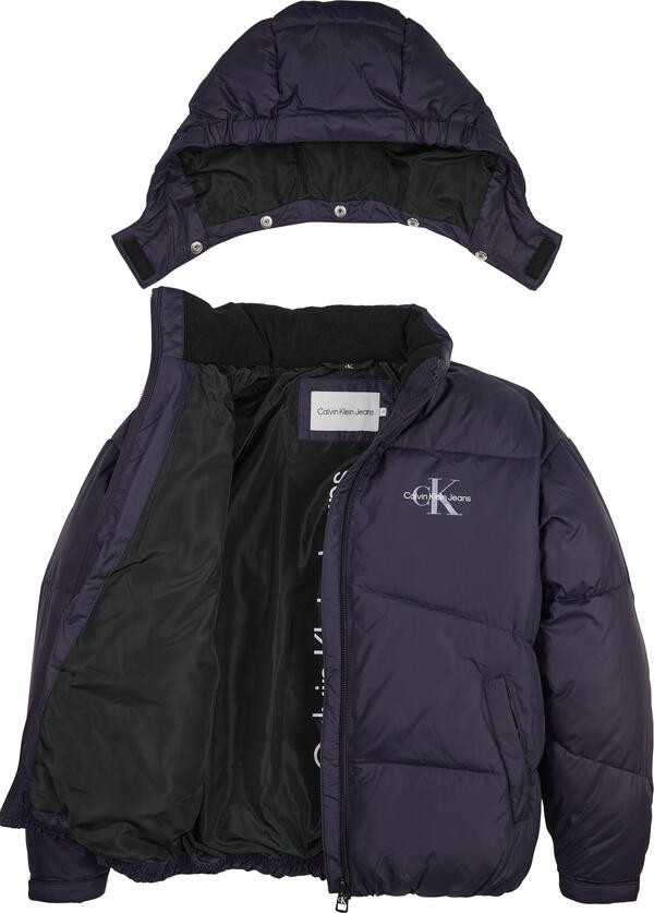 Calvin Klein CK SHORT PUFFER JACK Kadın Lacivert Şişme Mont