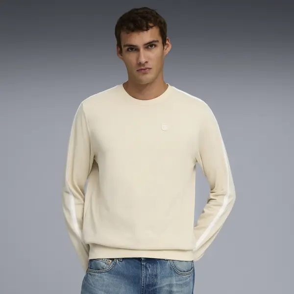 Puma ESS ELEVATED Crew TR TK Krem Erkek Sweatshirt