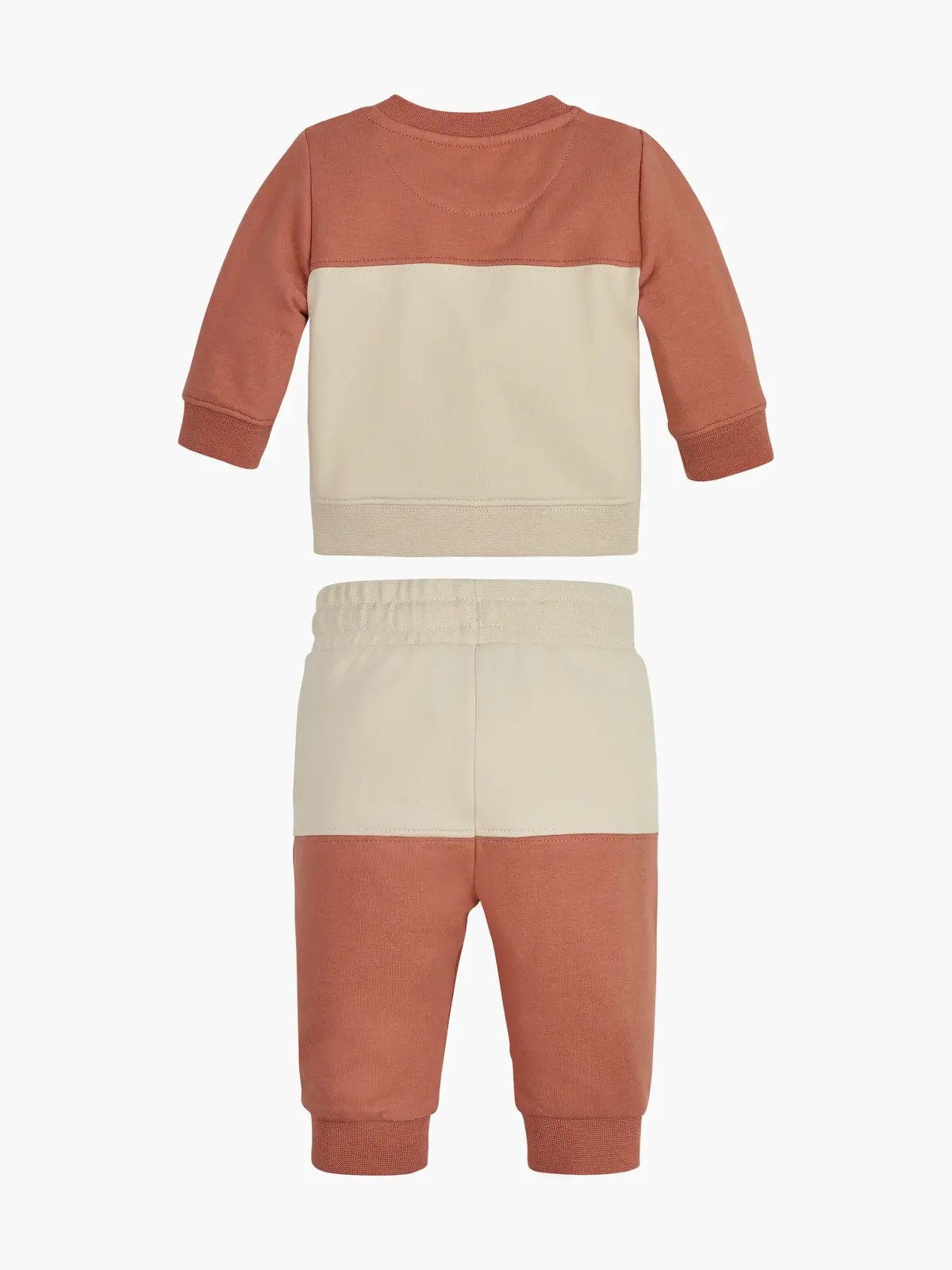 Calvin Klein COLOUR BLOCK CN SWEA Bebek Kahverengi Eşofman Takımı