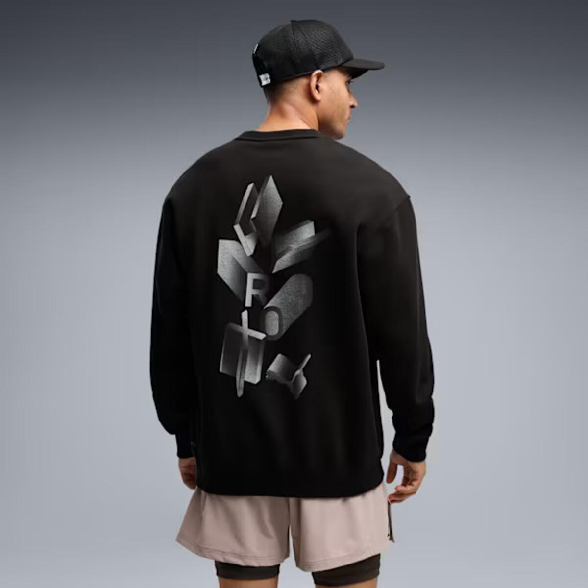 Puma M PUMA X HYROX CREWNECK Siyah Erkek Sweatshirt