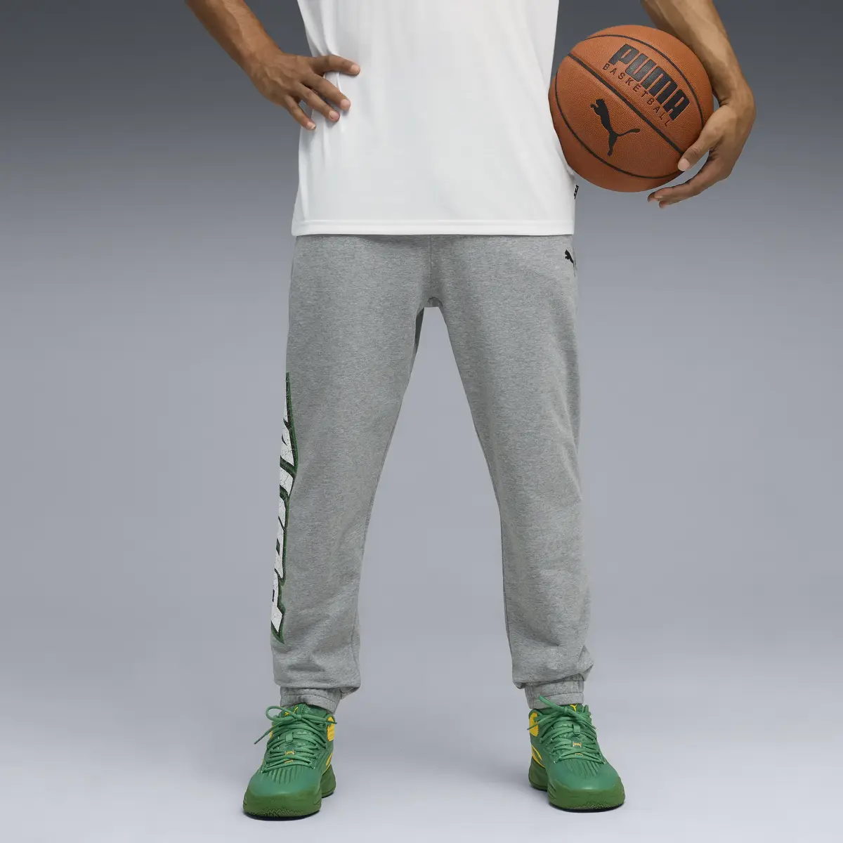 Puma Hoopstel Tech Pants Beyaz Erkek Eşofman Altı