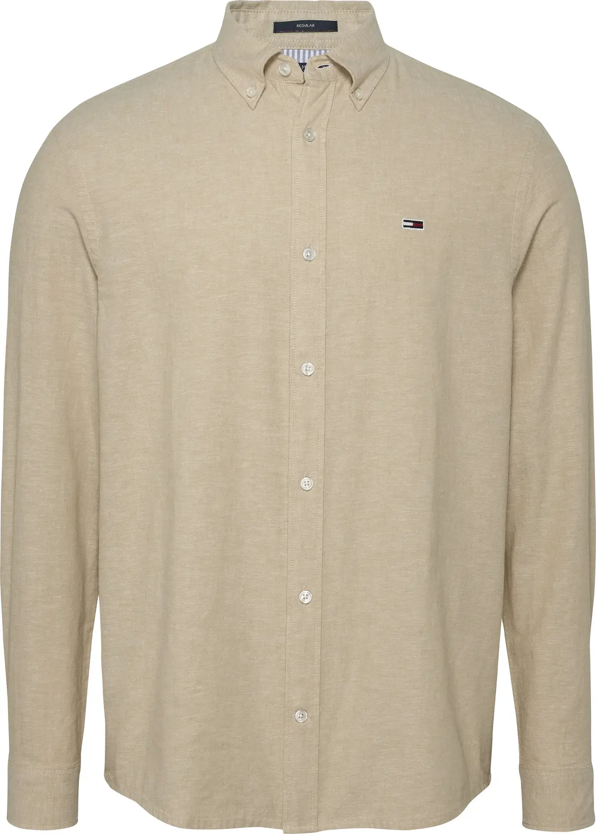 Tommy Hilfiger TJM REG LINEN BLEND, ACT Bej Erkek Gömlek