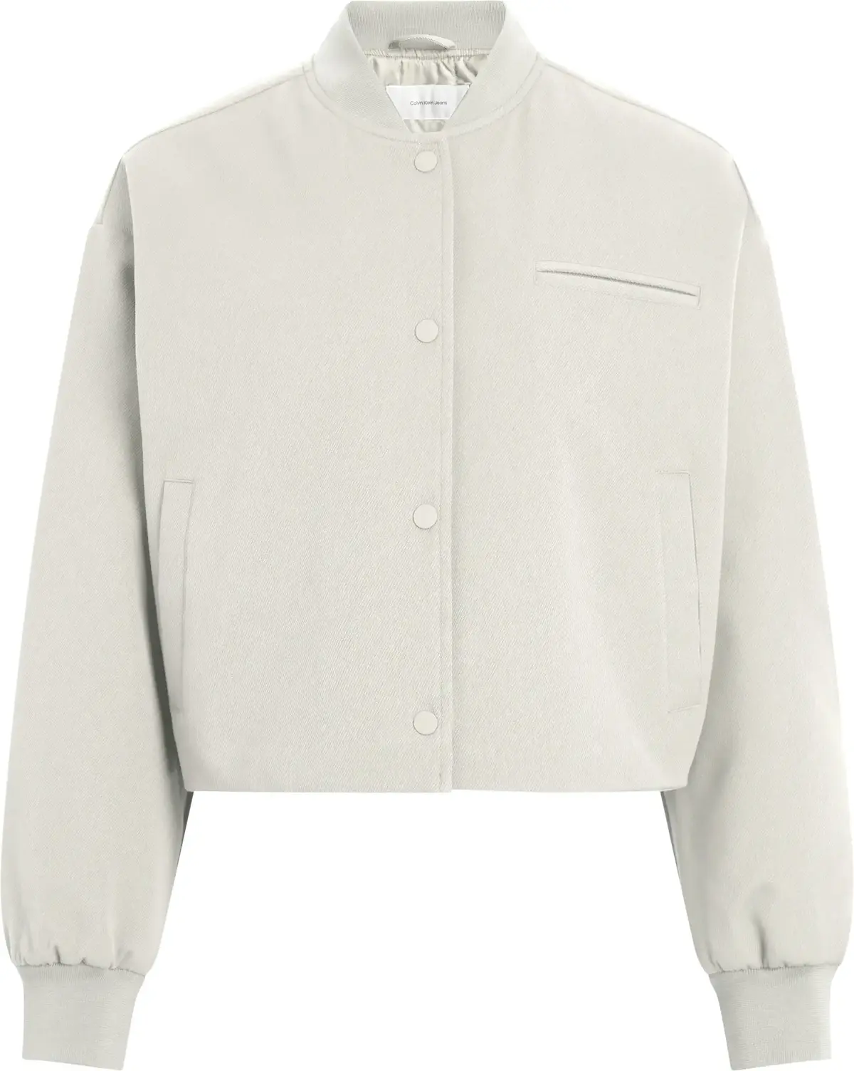 Calvin Klein SHORT BOMBER JACKET, YBI Krem Kadın Ceket