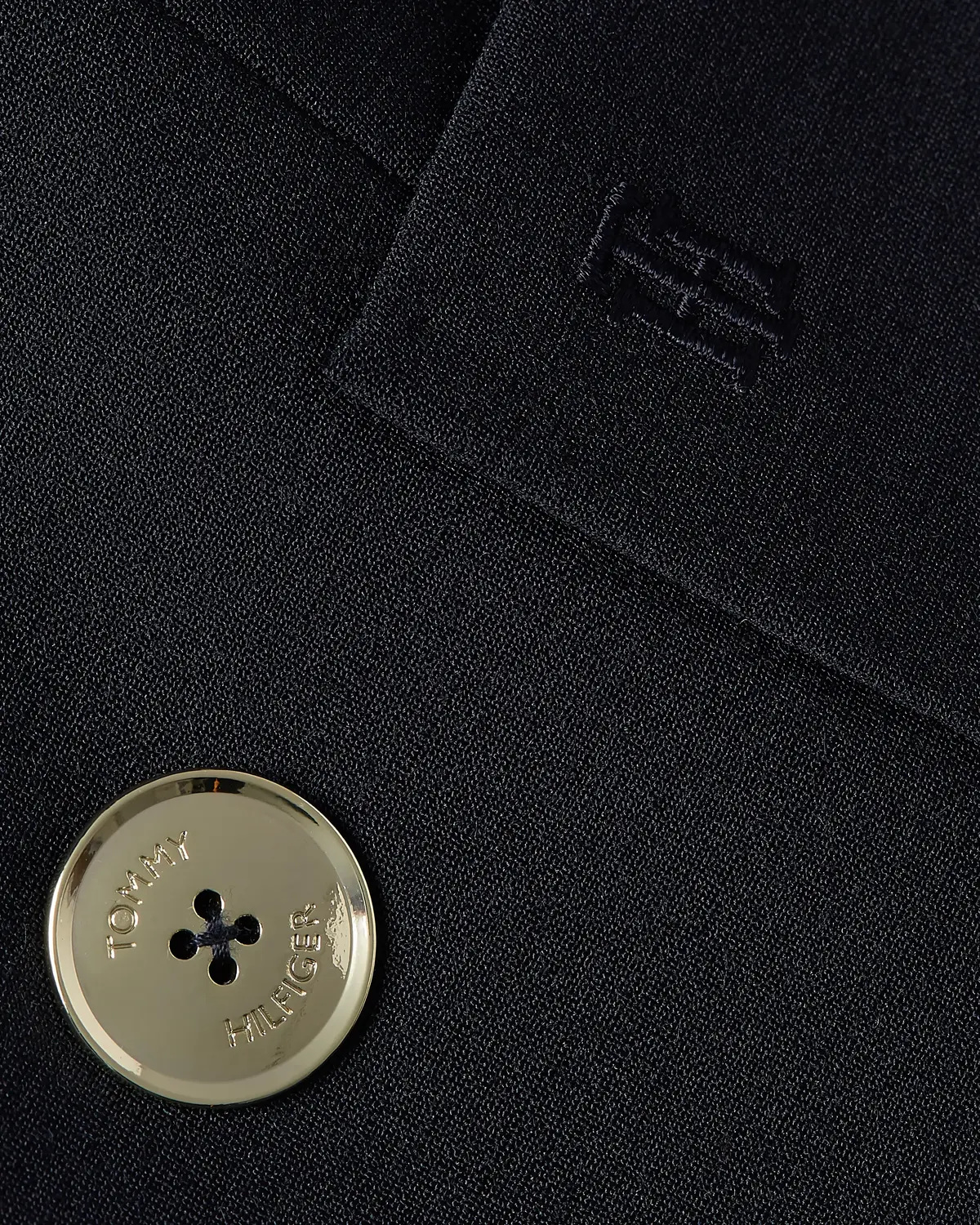 Tommy Hilfiger WOOL BLEND GOLD BUTT Kadın Siyah Blazer