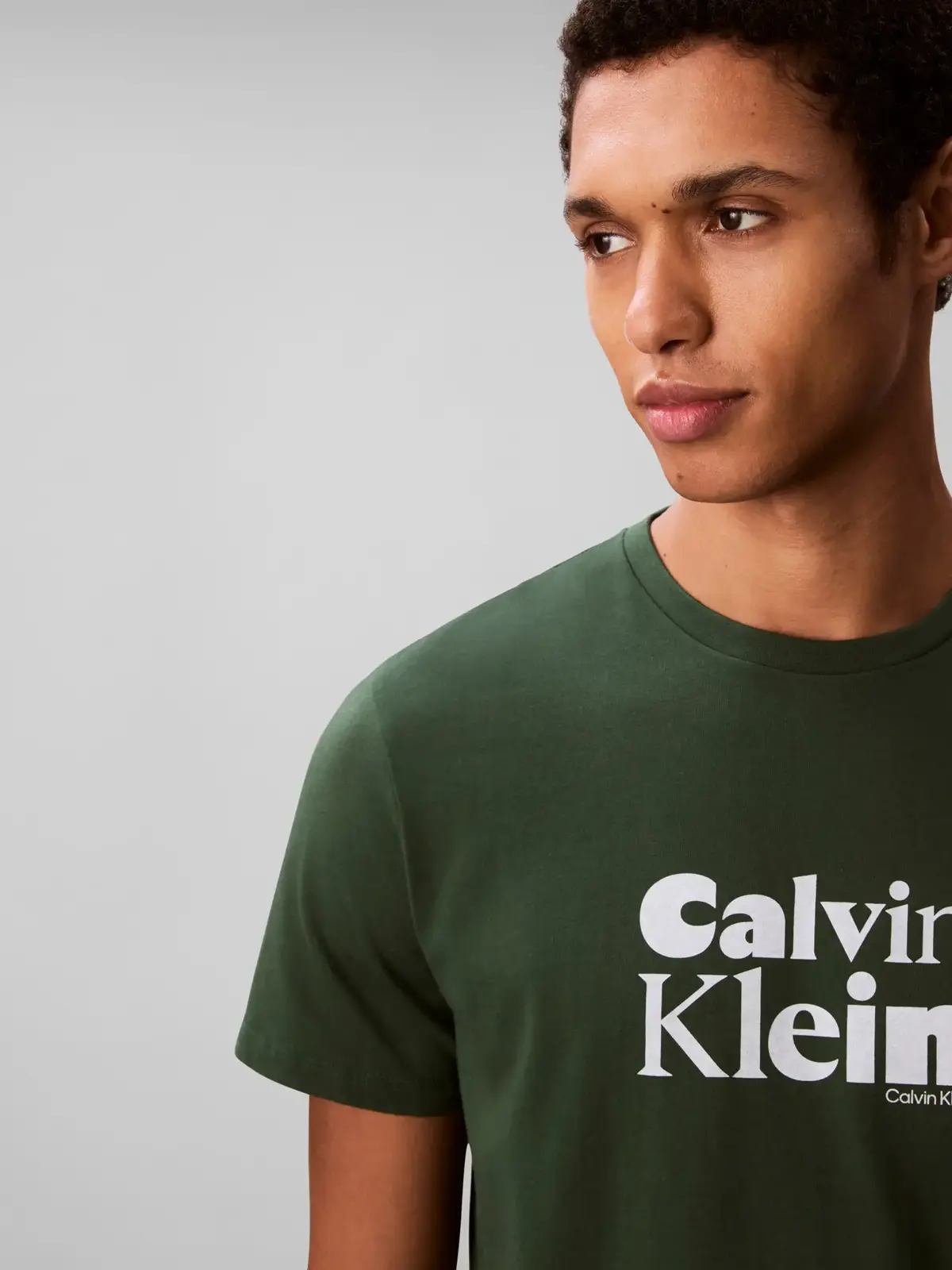 Calvin Klein SS 30S EU CALVIN KLE Yeşil Erkek Tişört