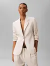 LINEN BLEND BLAZER, YAS
