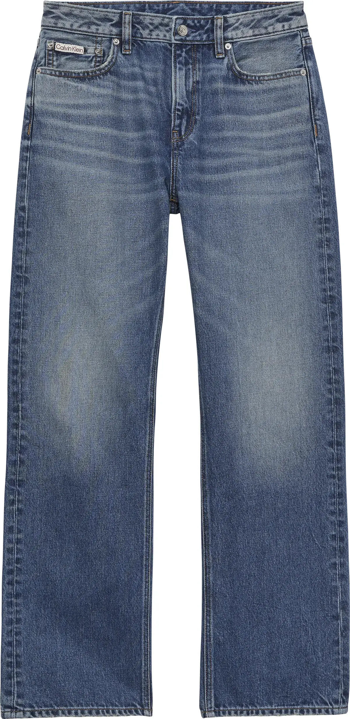 Calvin Klein SIGNATURE 90s STRAIGHT CK SANDED Kadın Mavi Kot Pantolon