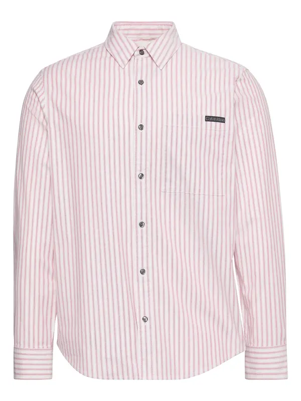 Calvin Klein LS YD STRIPE OXFORD, TJG, S Pembe Erkek Gömlek