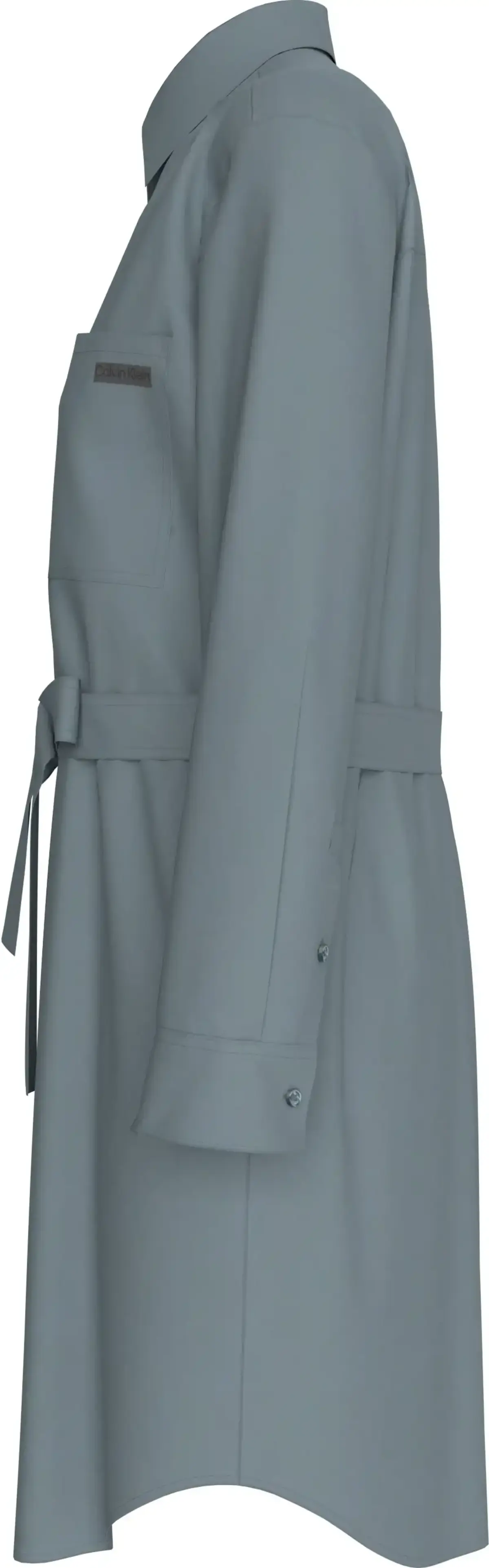 Calvin Klein LYOCELL SHIRT DRESS, PC2 Yeşil Kadın Elbise-Etek