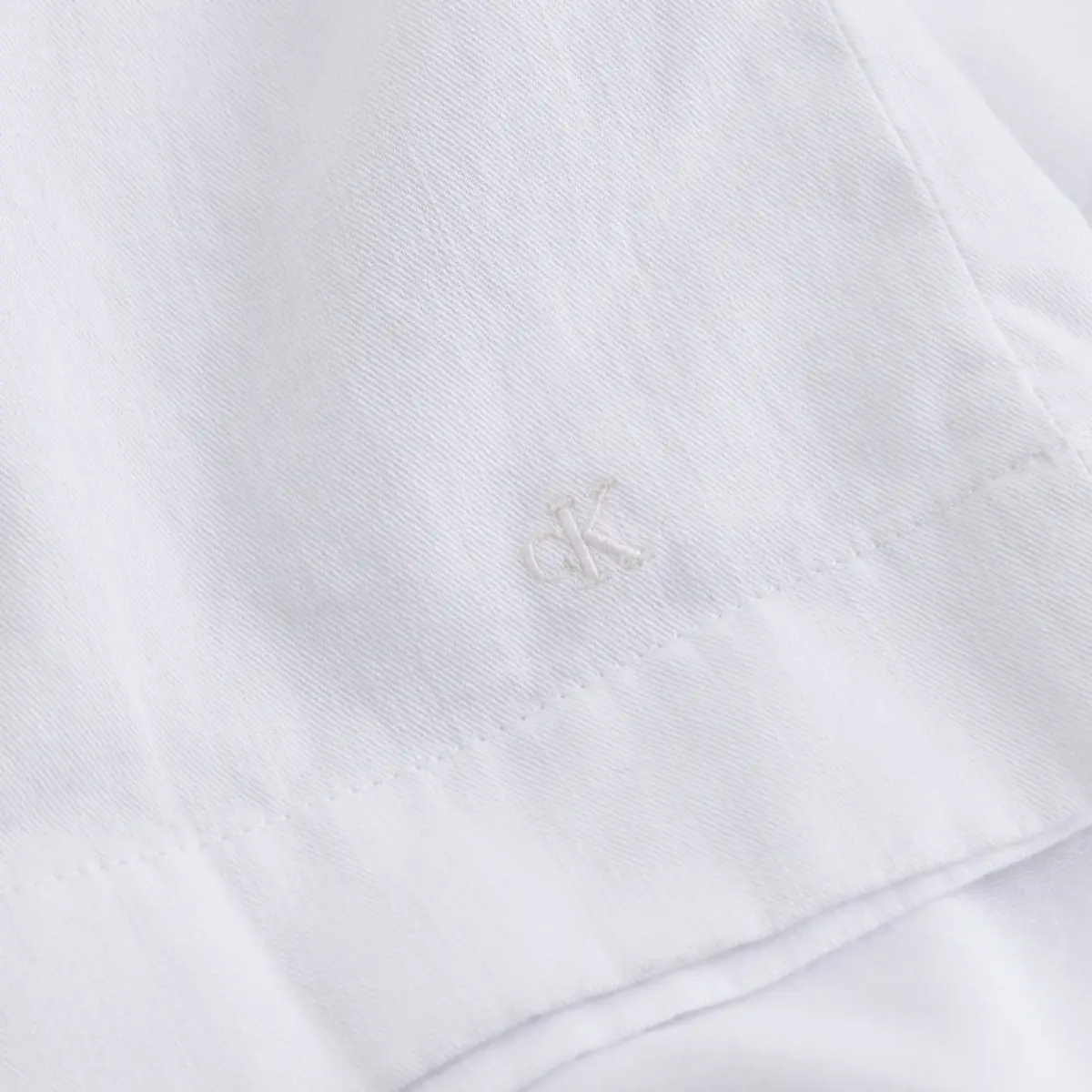 Calvin Klein SOFT LINEN A-LINE DR, YAA Beyaz Kadın Elbise-Etek