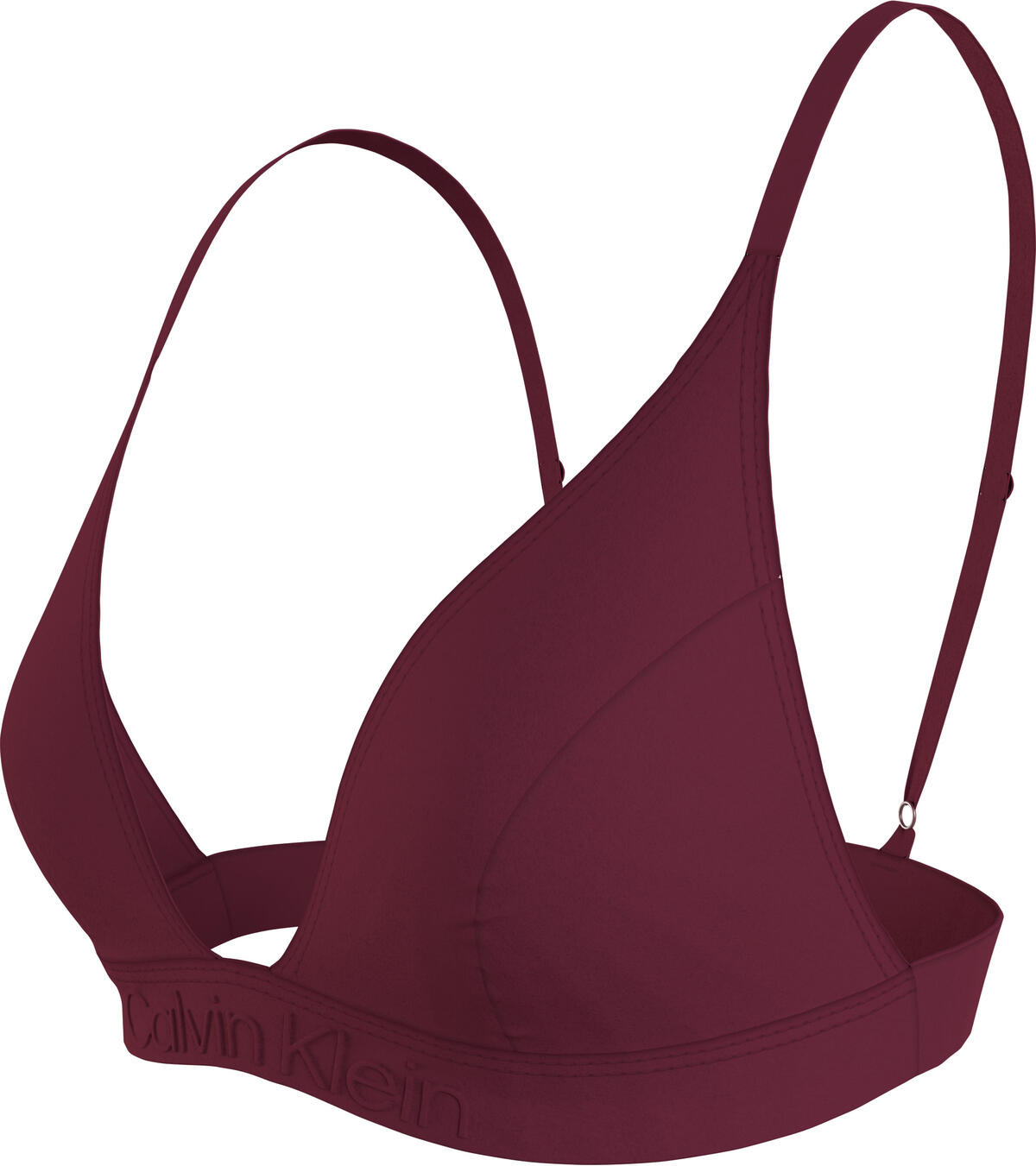 Calvin Klein TRIANGLE Kadın Bordo Bikini Üstü