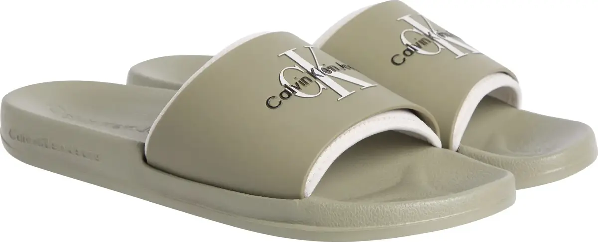Calvin Klein SLIDE RUBBER NEOPREN, LH9 Yeşil Erkek Terlik