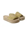 Calvin Klein FLATF ESPADRILLE RAF Sarı Kadın Platform Espadril Terlik