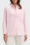 Calvin Klein POPLIN RELAXED SHIRT Pembe Kadın Tişört