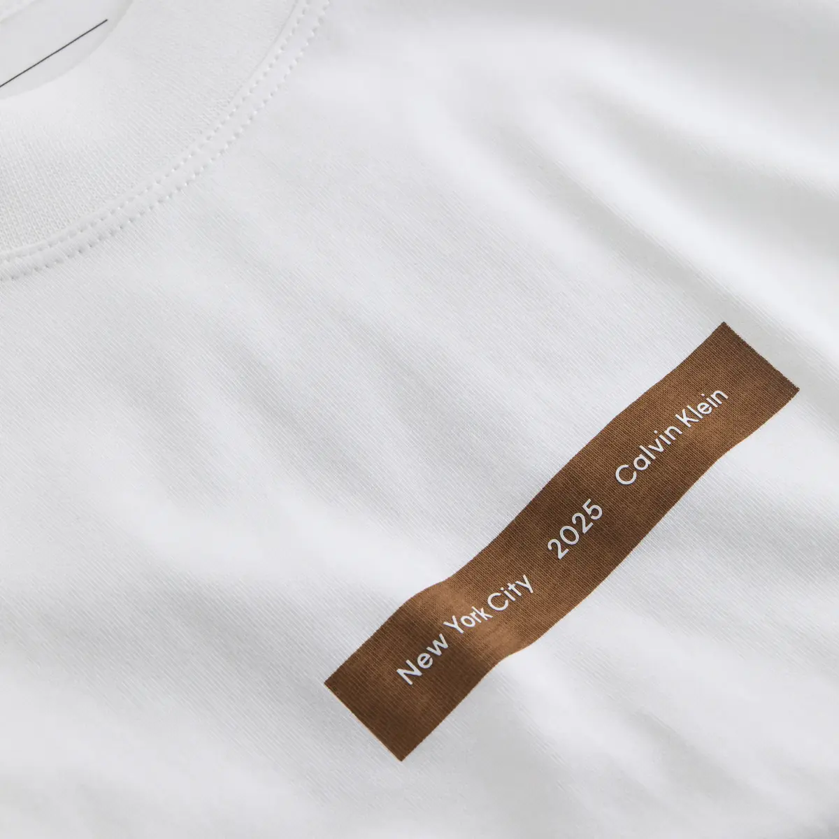 Calvin Klein NYC 2025 TEE, YAF Beyaz Erkek T-Shirt & Polo