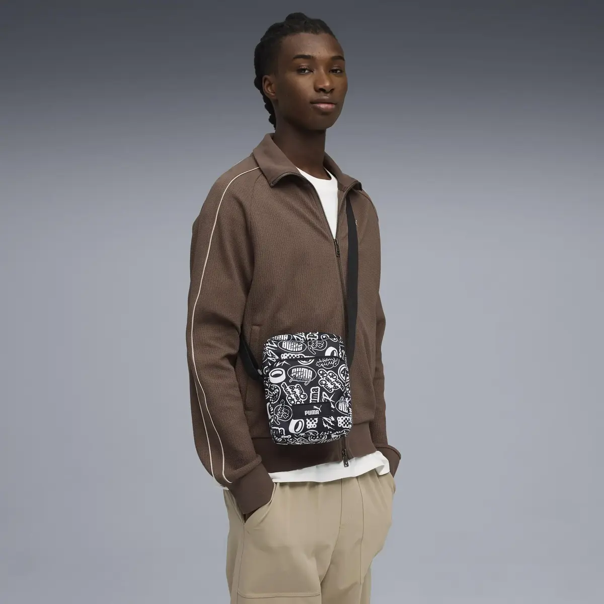 PUMA ACADEMY AOP Portable Siyah Unisex Omuz Çantası