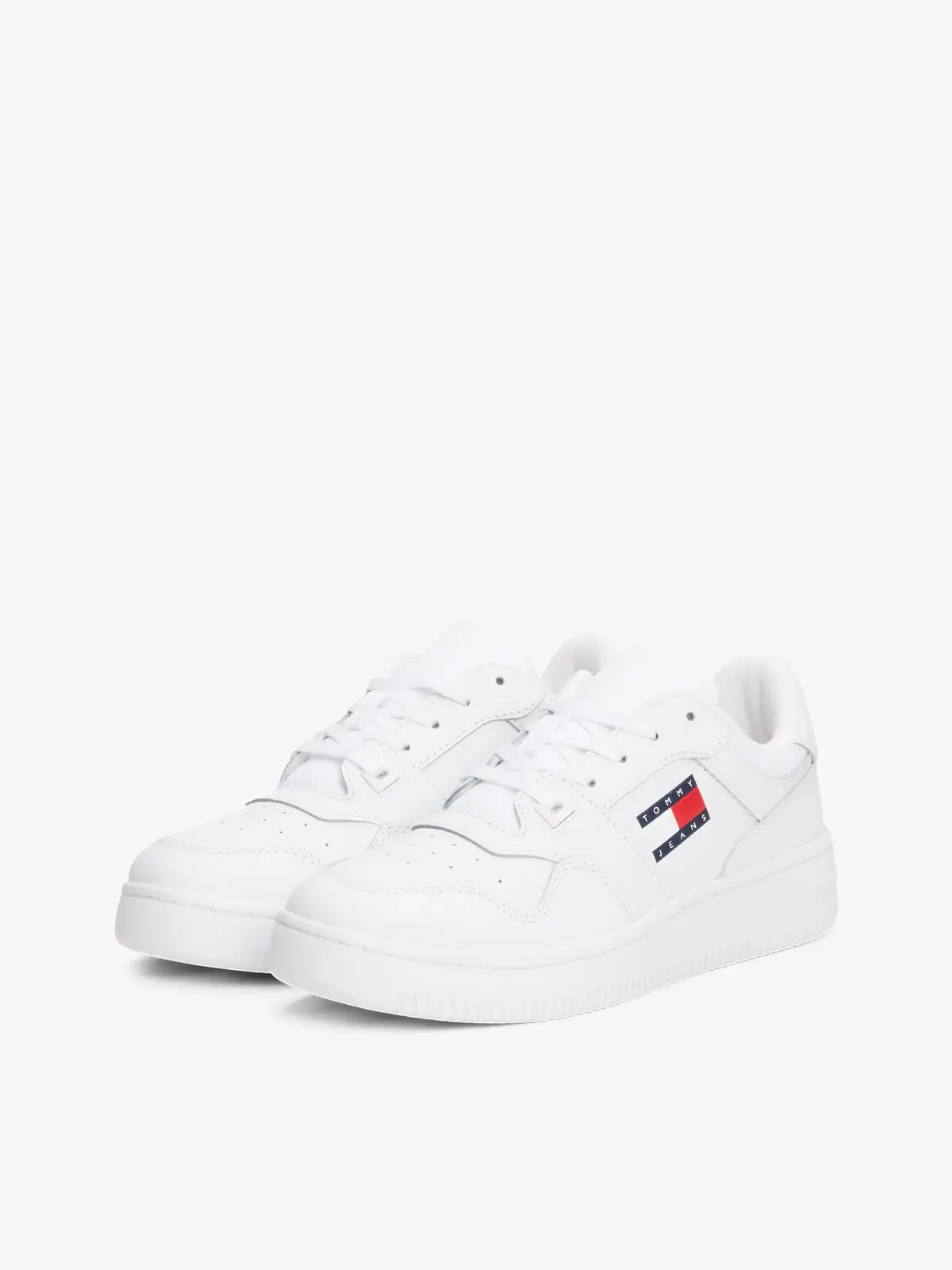 Tommy Hilfiger TJW RETRO BASKET ESS, YBS Beyaz Kadın Spor Ayakkabı & Sneaker