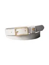 Calvin Klein SQUARE BUCKLE CK LOO Beyaz Deri Kadın Kemer