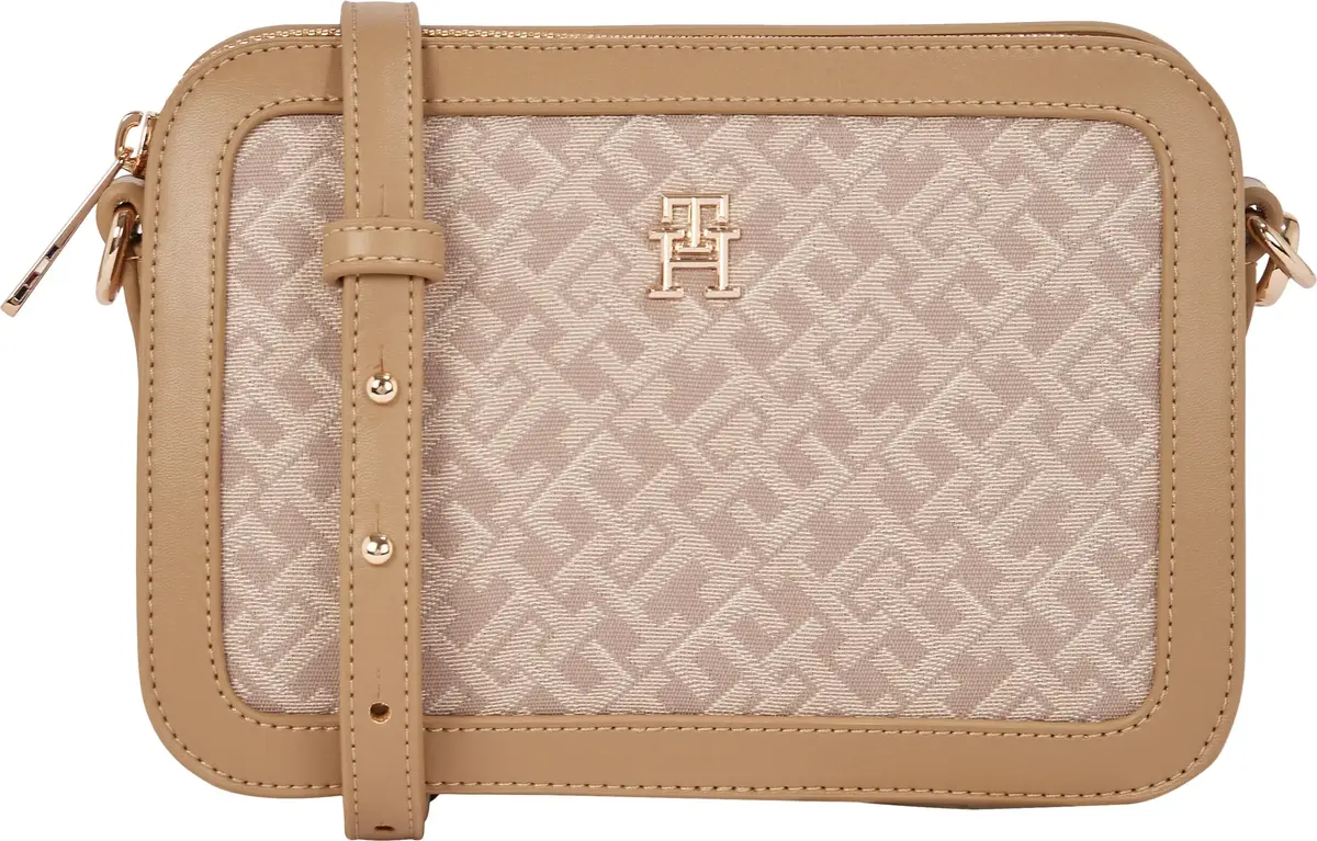 Tommy Hilfiger TH JACQUARD CAMERA B, 0I1 Kahverengi Kadın Çanta & Cüzdan