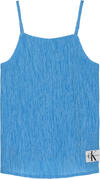 Calvin Klein CRINKLE STRAP TOP Kadın Mavi T-Shirt