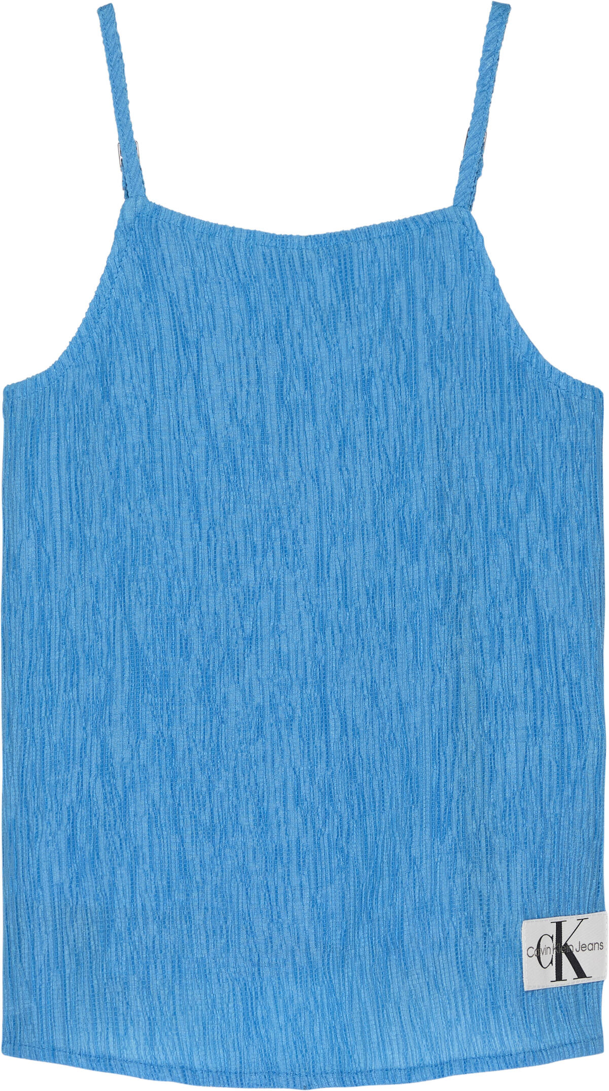 Calvin Klein CRINKLE STRAP TOP Kadın Mavi T-Shirt