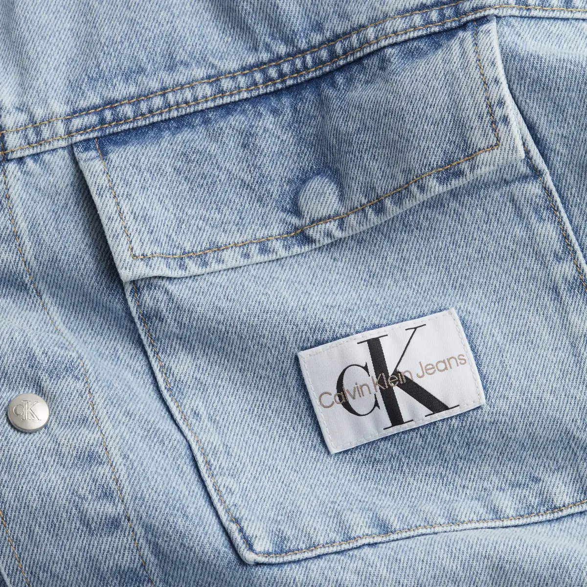 Calvin Klein OVERSIZED UTILITY SH Erkek Mavi Gömlek