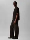 Calvin Klein SS 16S LINEN APPLIQU, UB1 Siyah Erkek T-Shirt