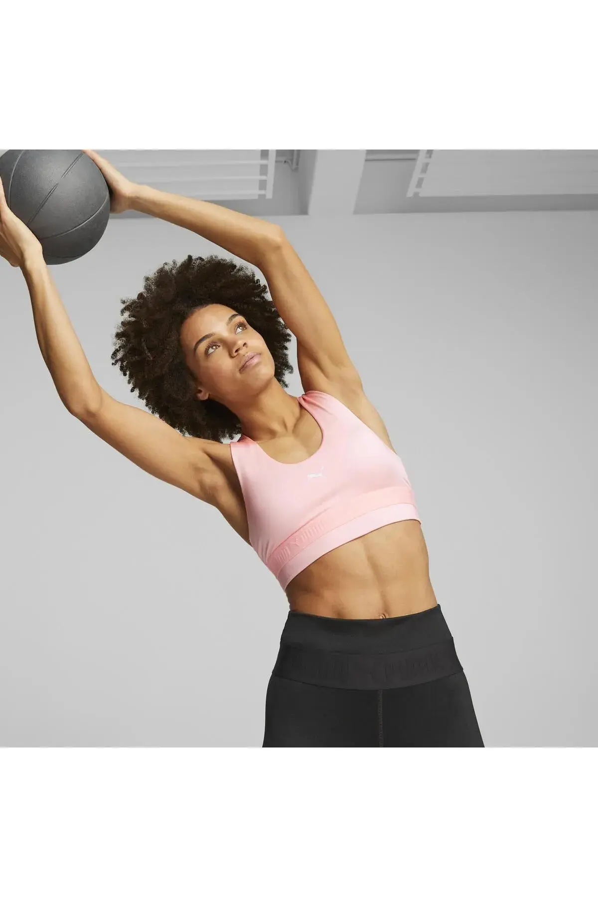 Puma Mid Impact Puma Strong Shine Bra Pembe Kadın Spor Sütyeni