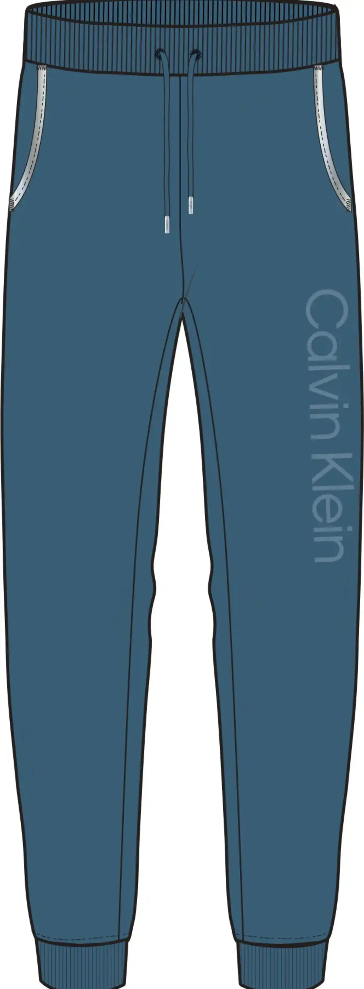 Calvin Klein PW - Knit Pant Erkek Mavi Eşofman Altı