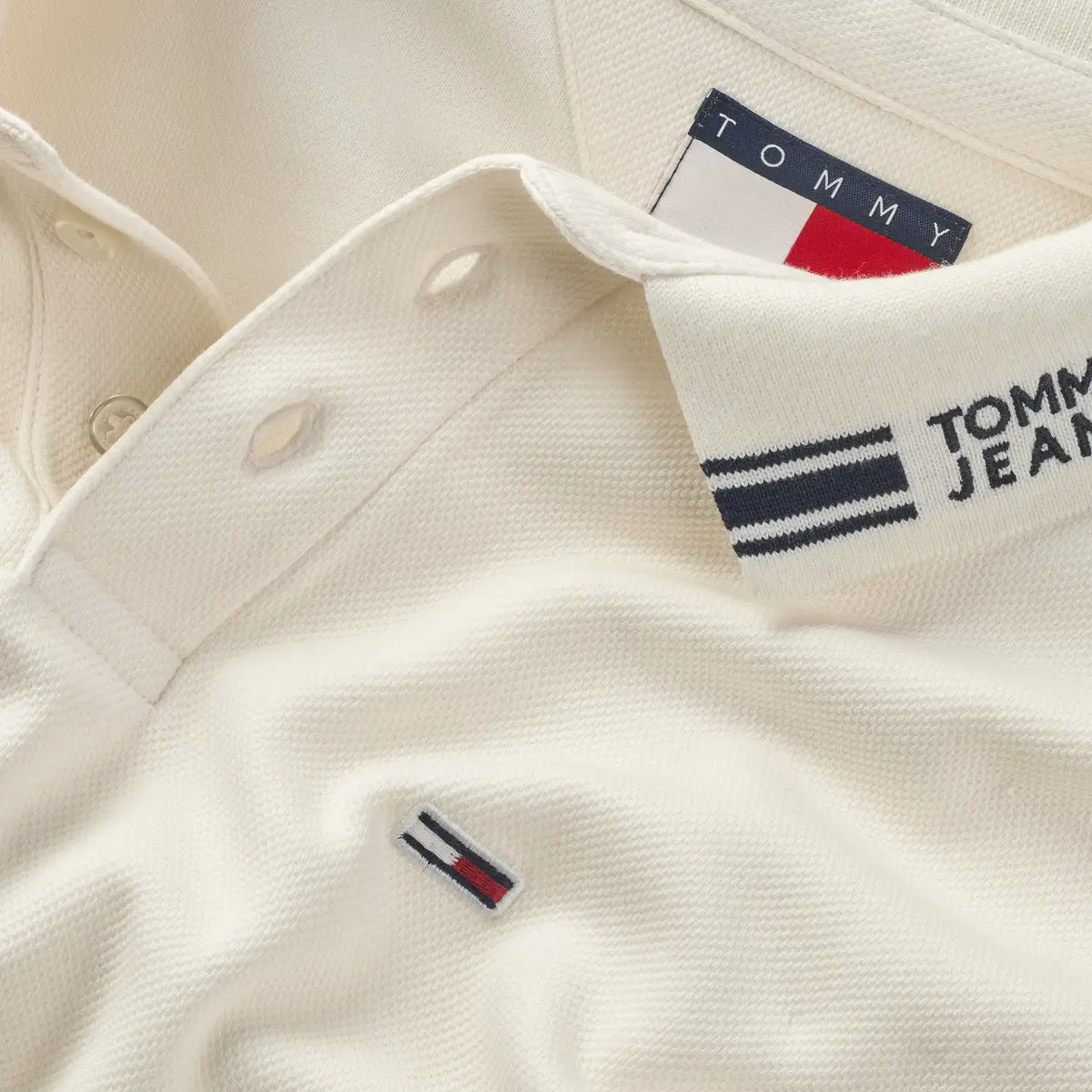 Tommy Hilfiger TJM TIPPED LOGO POLO, YBH Krem Erkek T-Shirt & Polo